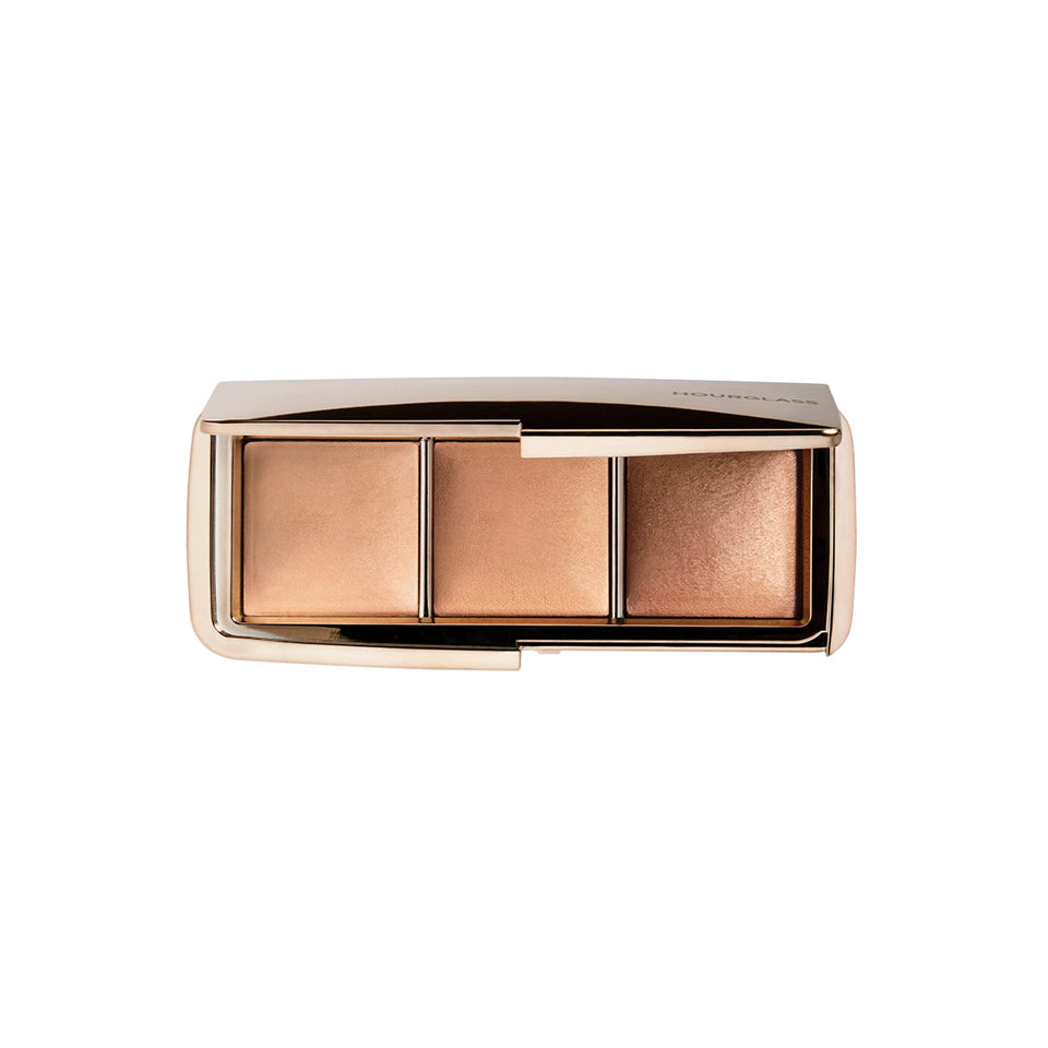 Hourglass Ambient Lighting Palette Vol 2 front view shows soft radiant finishing powder.