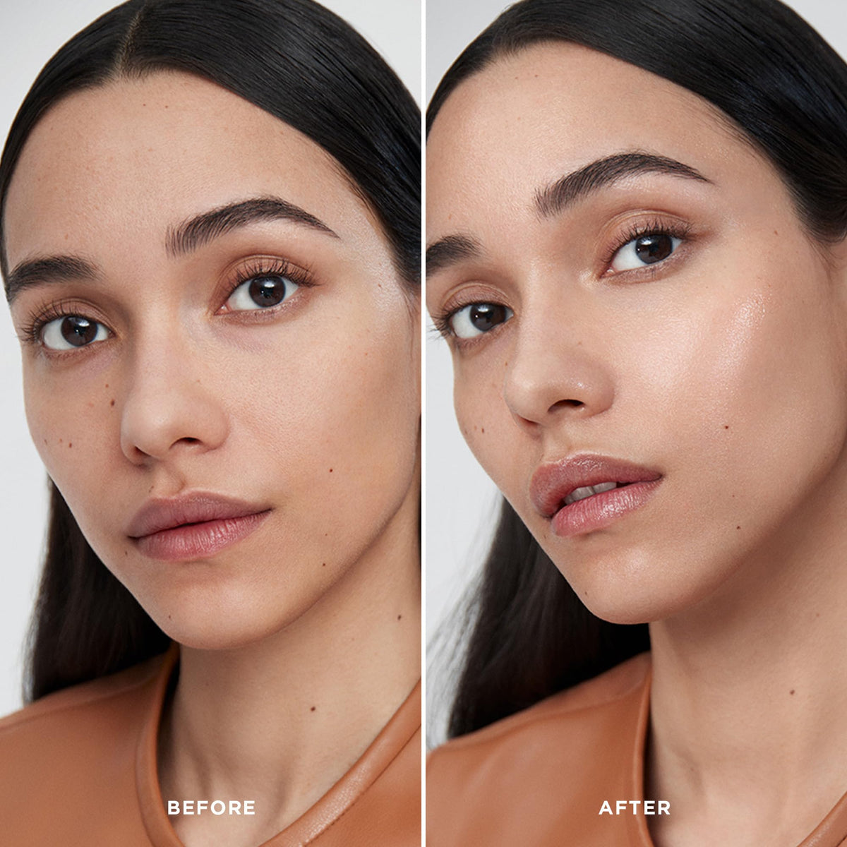 Hourglass Illusion Priming Moisturizer applied before foundation creates a smooth canvas.