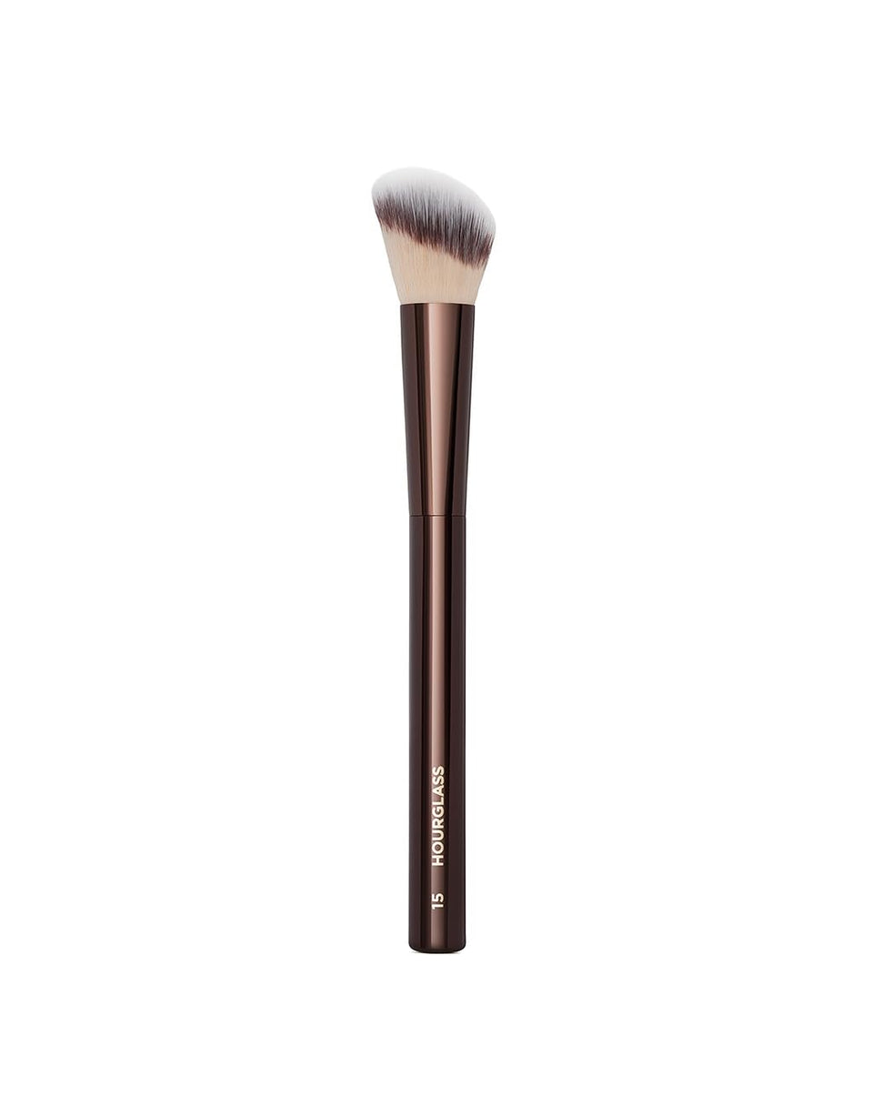 Hourglass No. 15 Blush Brush angled design for precise cheek application