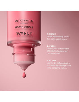 Hourglass Unreal Liquid Blush Scene color swatch reveals buildable rosy flush