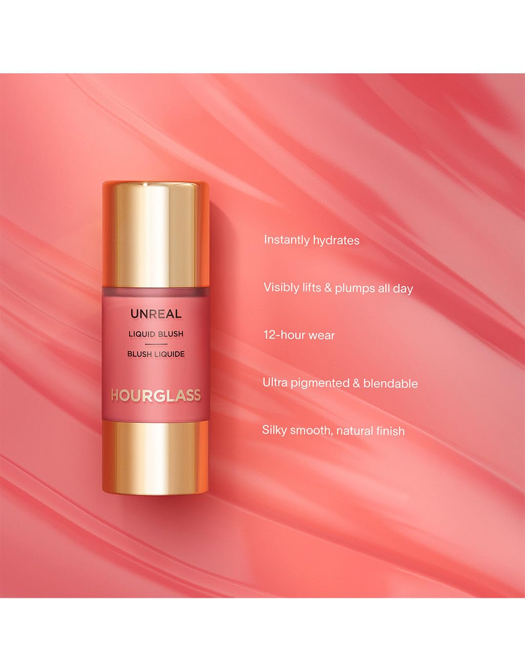 Hourglass Unreal Liquid Blush Scene long-wear finish delivers lasting color