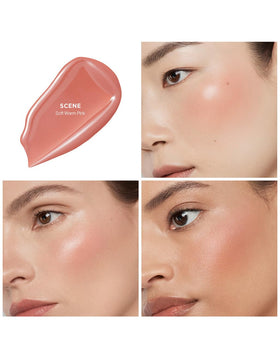 Hourglass Unreal Liquid Blush Scene texture close-up, serum-like and weightless