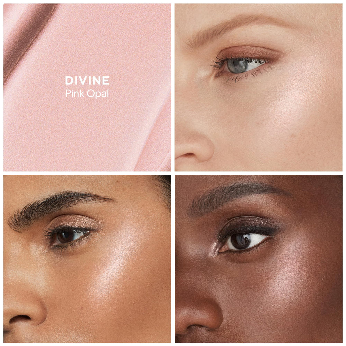 Hourglass Unreal Liquid Highlighter on Cupid's bow for defined, dewy glow.