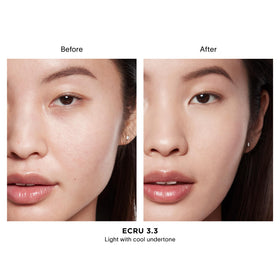 Hourglass Vanish Airbrush Concealer under-eye application demonstrates brightening and smoothing.