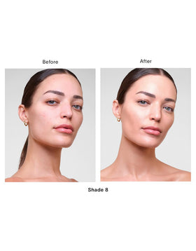 Hourglass Veil Hydrating Skin Tint application image demonstrates breathable coverage