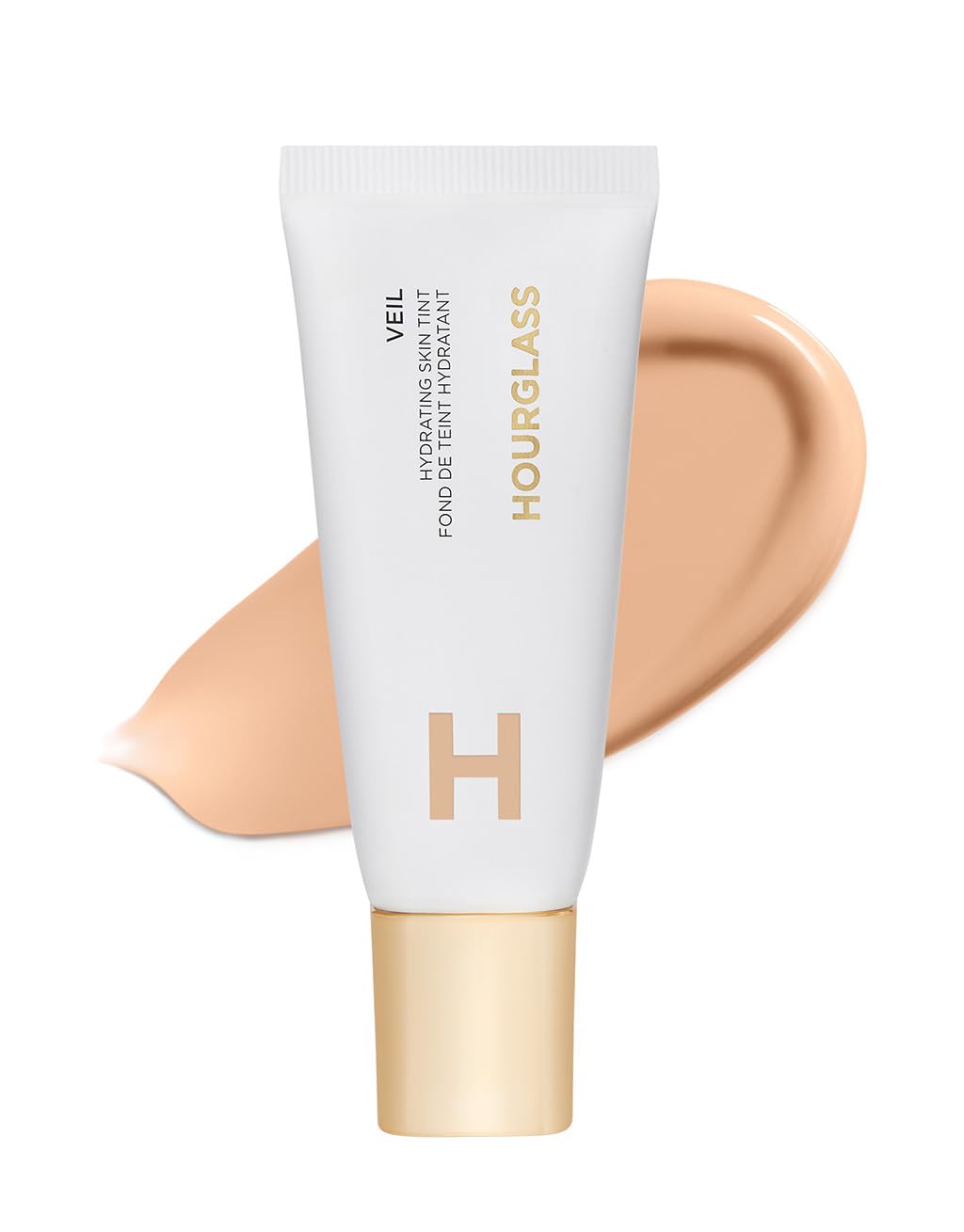 Hourglass Veil Hydrating Skin Tint bottle showing a dewy glow for radiant skin