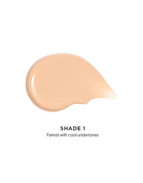 Hourglass Veil Hydrating Skin Tint swirled on hand shows natural, buildable coverage.
