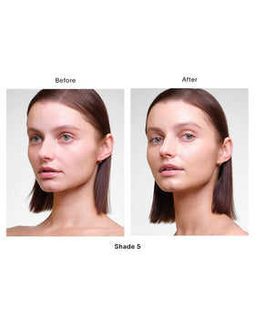 Hourglass Veil Hydrating Skin Tint full-face application yielding a soft, luminous finish