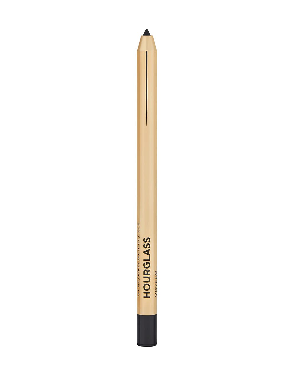 Hourglass Voyeur waterproof mechanical gel liner in Obsidian for crisp, long-lasting eye definition.