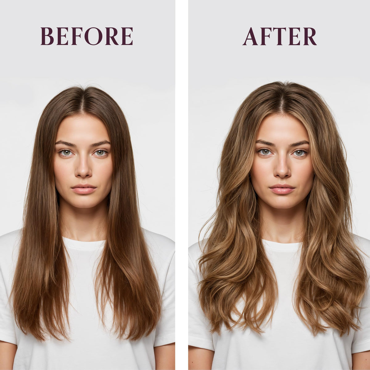 HOURS haircare Full-Time Plumping Mousse bottle with pump shows easy, even application for defined styles