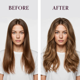 HOURS haircare Full-Time Plumping Mousse bottle with pump shows easy, even application for defined styles