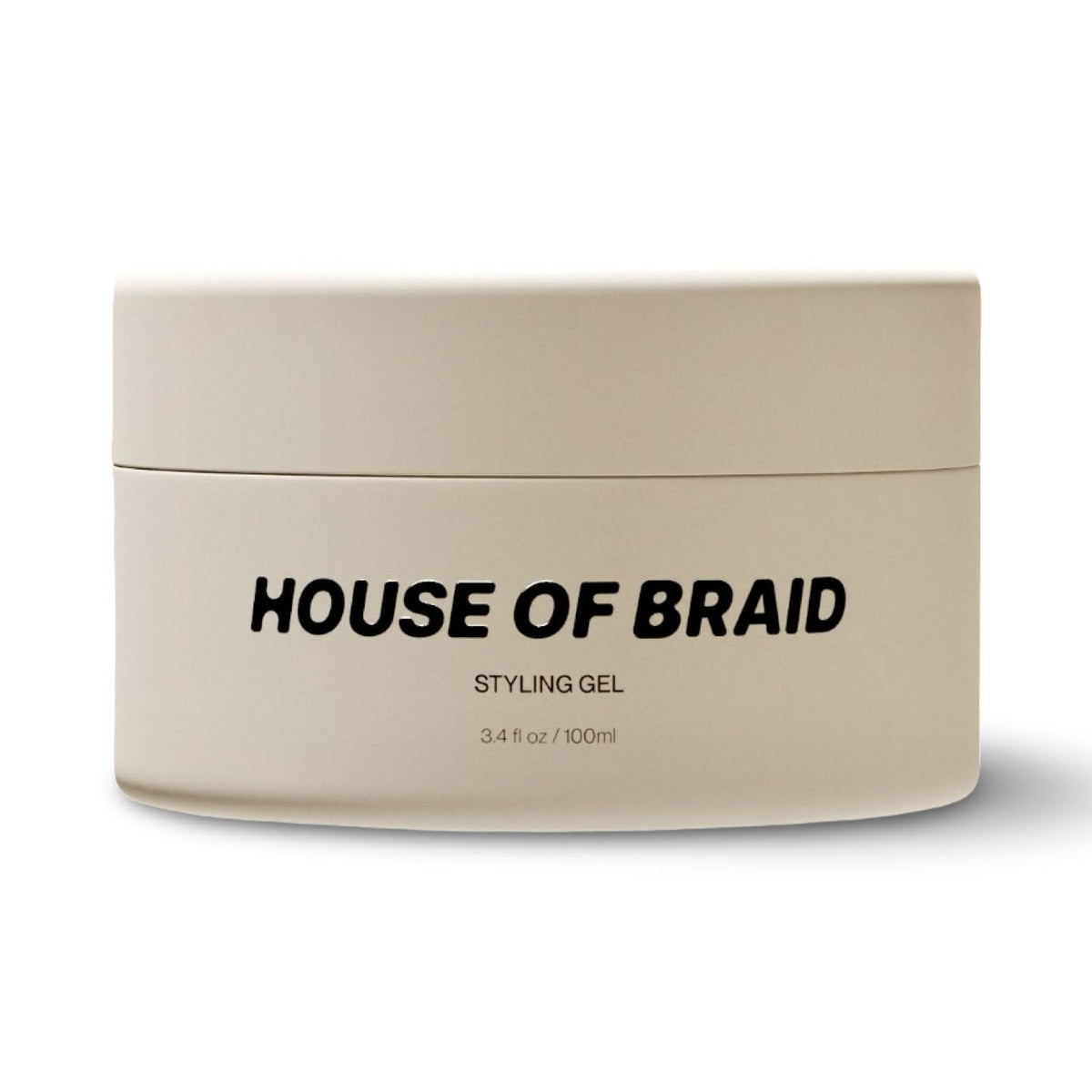 House Of Braid hair styling gel front view showcases clean bottle for easy styling control.