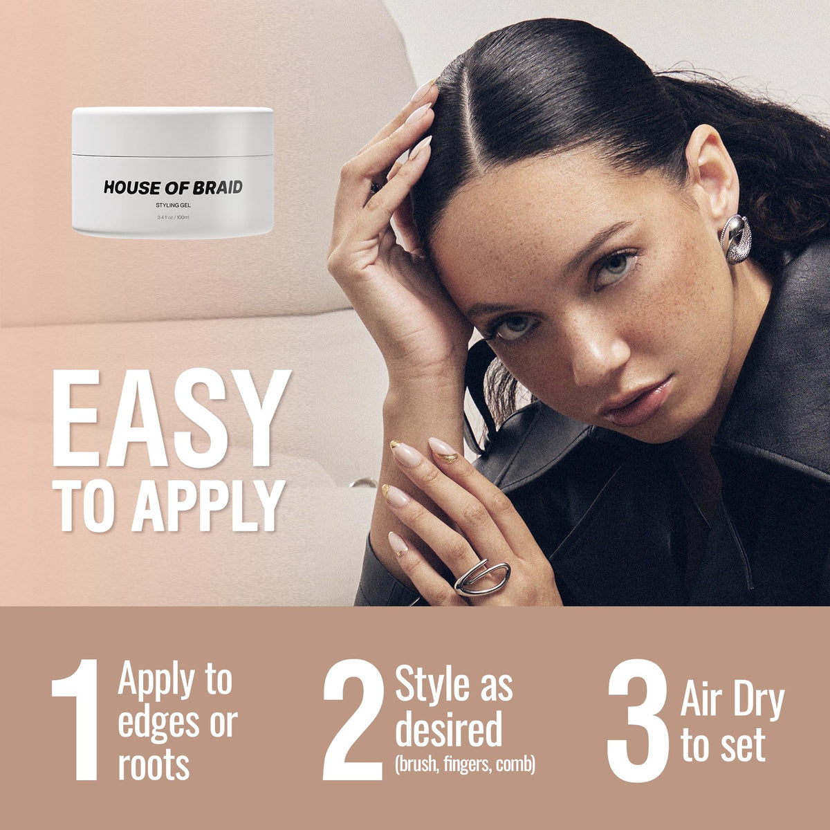 House Of Braid packaging and label communicates clean, non-toxic formula for sensitive scalps.