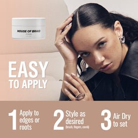 House Of Braid packaging and label communicates clean, non-toxic formula for sensitive scalps.