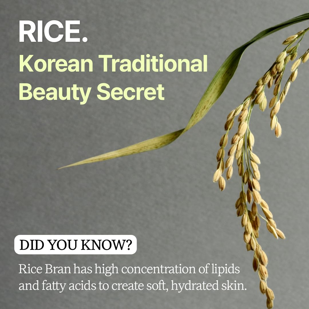 Detail of domestically grown rice ingredients for gentle exfoliation