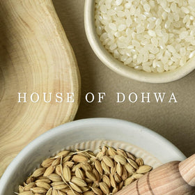 House of Dohwa Rice Bran Powder Wash produced in Korea highlighting origin
