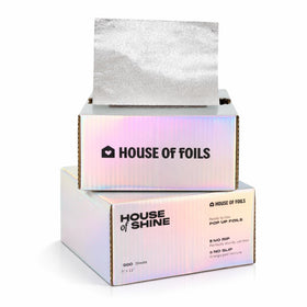 House of Foils Silver Pop Up Dispenser enables fast, clean foil access for busy stylists.