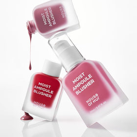 House of Hur Liquid Blusher application layer demonstrates sheer to deep tint.