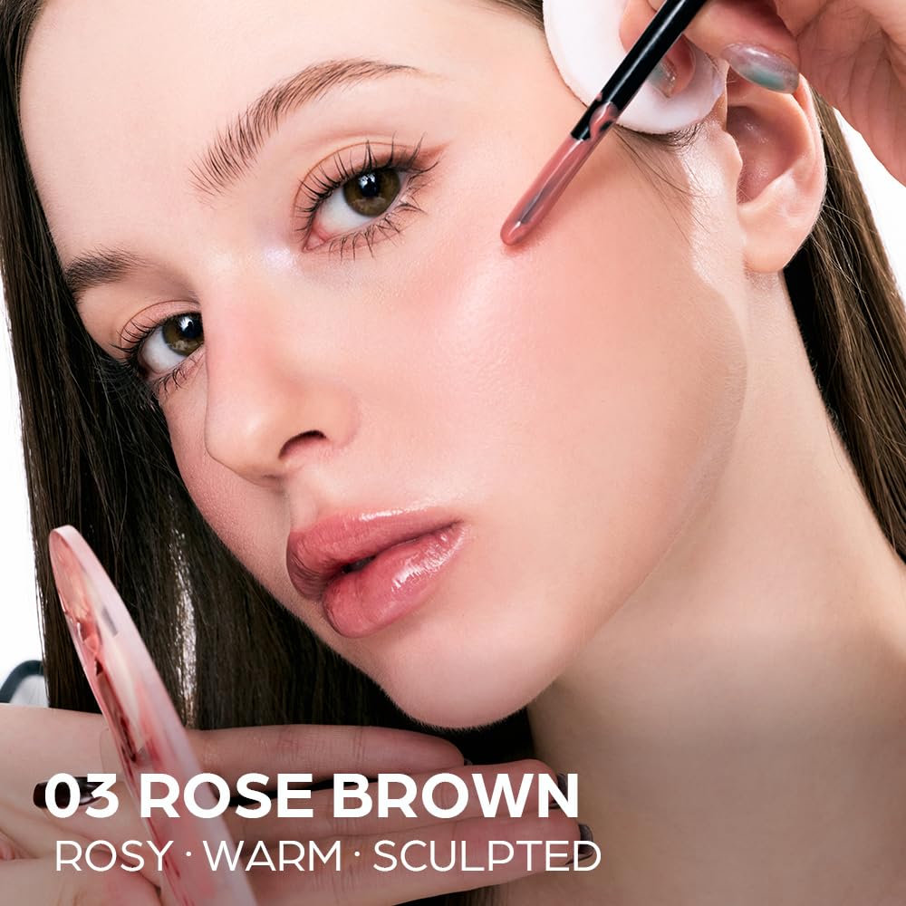 House of Hur Liquid Blusher Rose Brown swatch highlights warm, natural color for everyday glow.