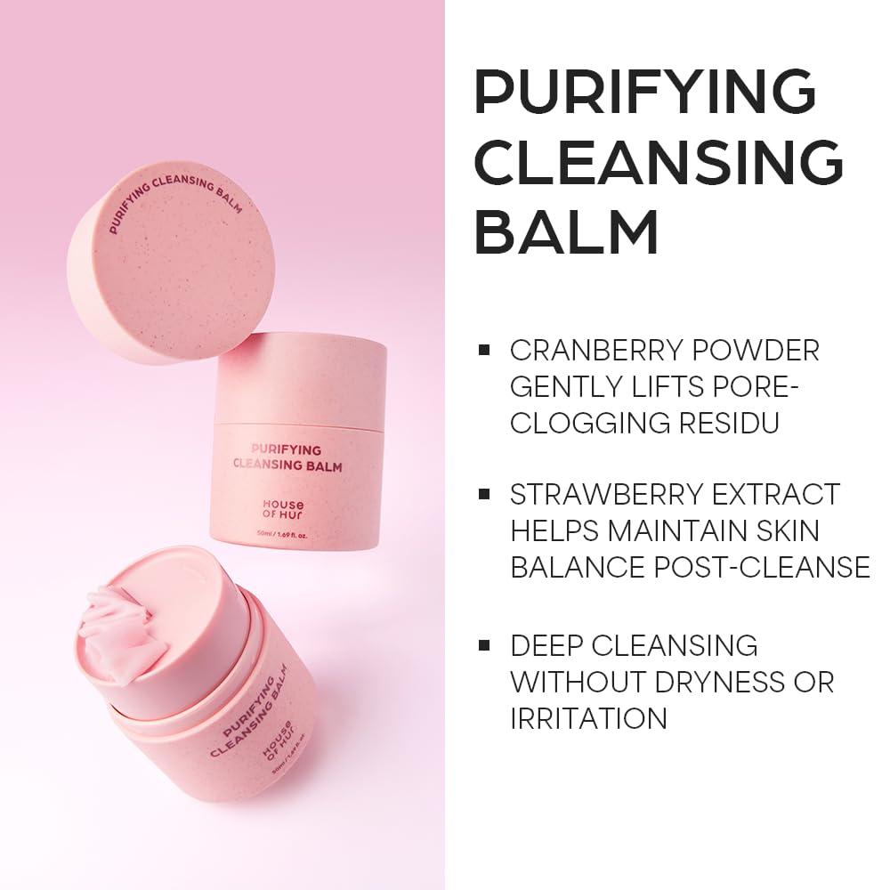 Removes makeup around eyes gently using House of Hur Purifying Balm.