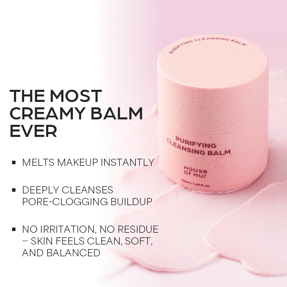 Softens skin after cleansing for a refreshed feel with House of Hur Purifying Balm.