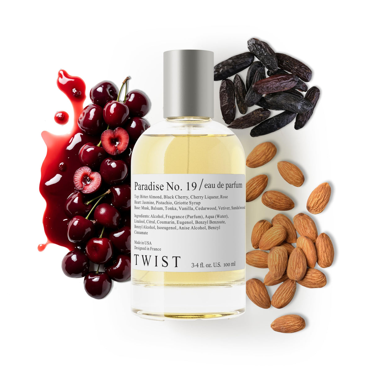 House of Twist Paradise No. 19 bottle front, versatile unisex fragrance for daily wear.
