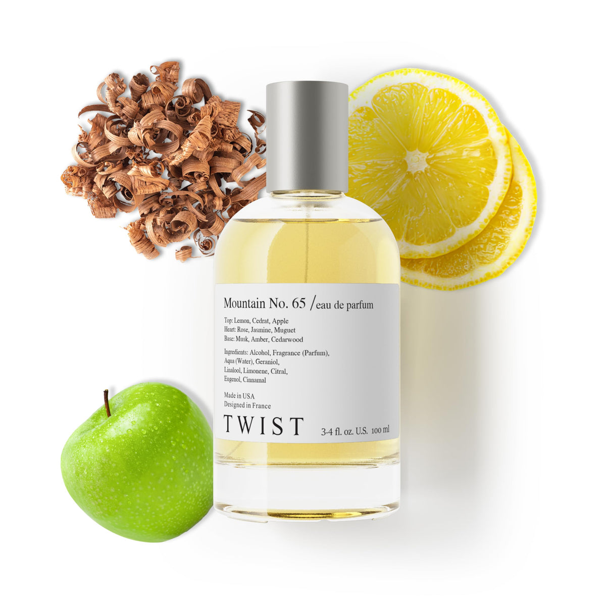 House of Twist Twist Mountain No. 65 bottle front signals premium citrus-floral scent