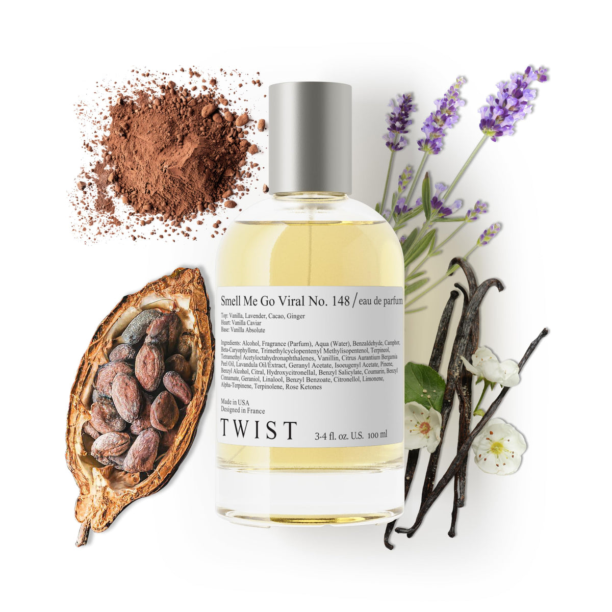HOUSE OF TWIST Twist Smell Me Go Viral No. 148 bottle highlights vanilla-lavender scent for daily wear