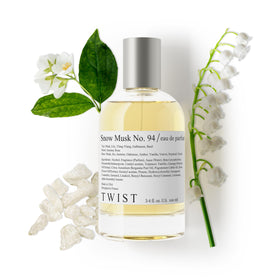 HOUSE OF TWIST Twist Snow Musk No. 94 bottle offers a long-lasting fragrance experience.