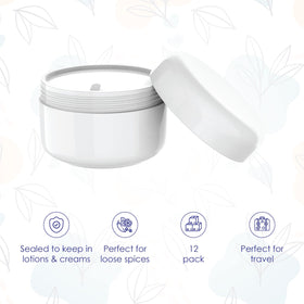 Houseables white polypropylene jar highlights durable, high-gloss finish for daily use.