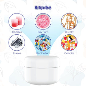 Houseables travel container compact design fits in purses and bags.
