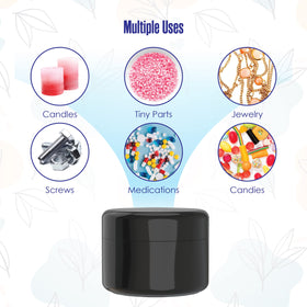 Houseables travel-ready compact jar fits purses, bags, and carry-ons conveniently.