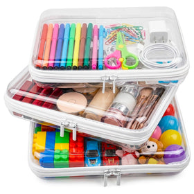 HOUYEE clear hard-shell case front view shows transparent visibility for easy finding