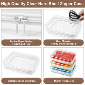 HOUYEE clear hard-shell case interior layout with organized compartments