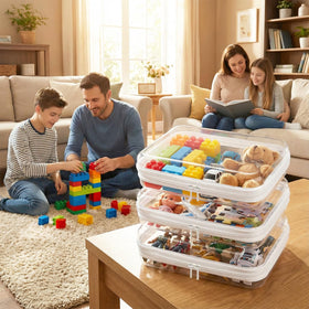 HOUYEE clear office supplies organizer large suitable for cables and stationery