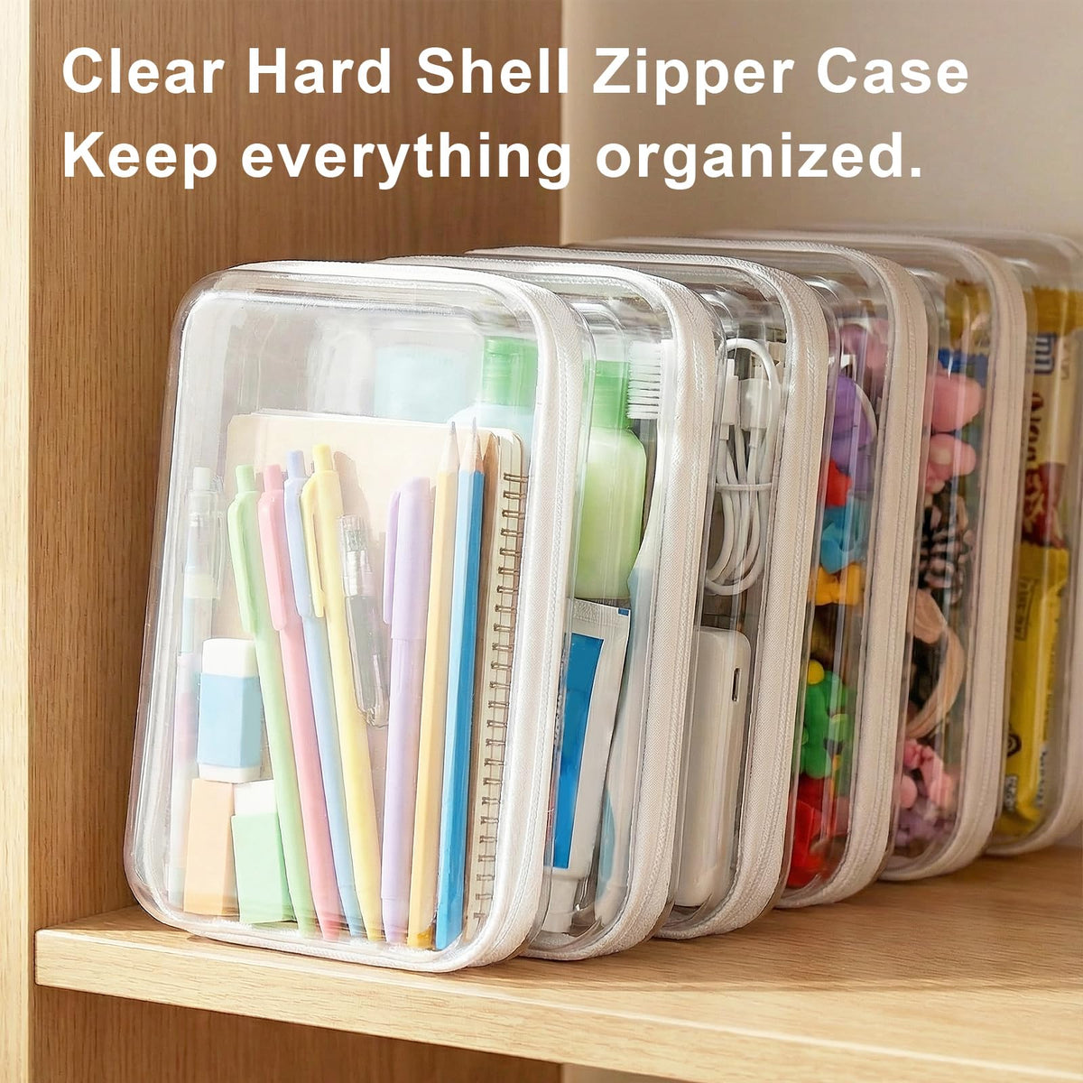 HOUYEE clear toy storage bag large keeps kids' items tidy