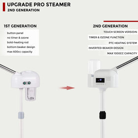 Hovinke facial steamer with 1000ml beaker supports longer sessions without refills.