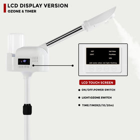 Hovinke facial steamer on wheels with timer to customize treatment duration.