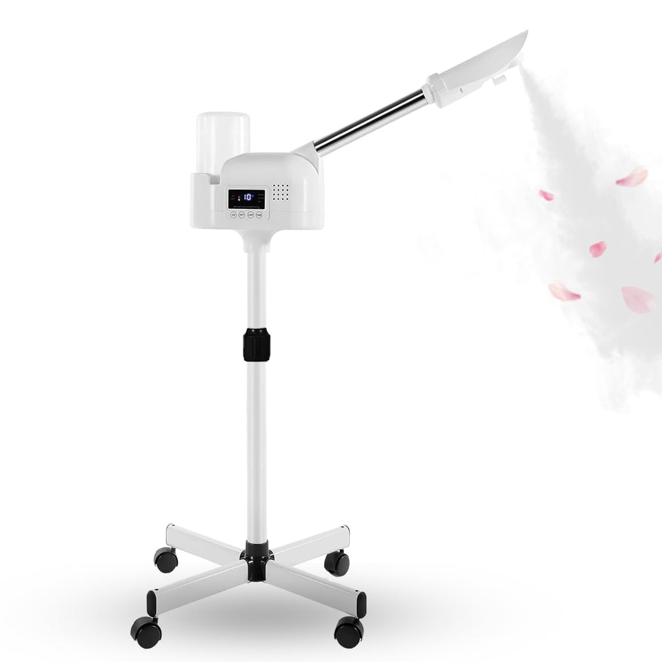 Hovinke facial steamer on wheels with touch screen panel for easy professional operation.
