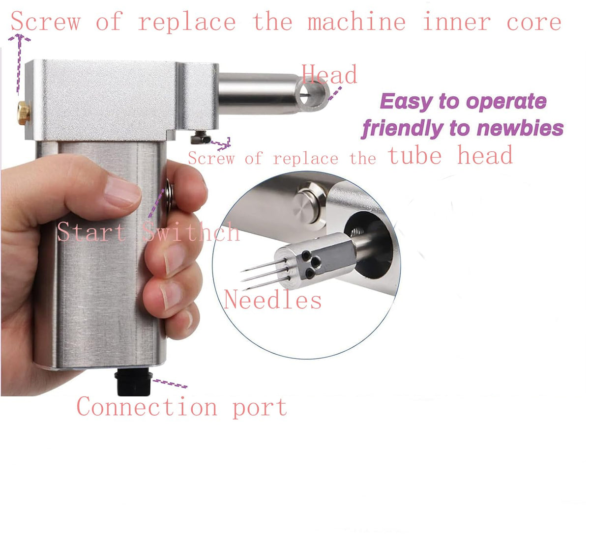 HOWANTIXY Dreadlocks Machine kit contents highlight six size options for custom loc thickness.