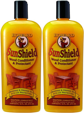 Howard Furniture Conditioner 16oz bottle front view for easy wood conditioning.