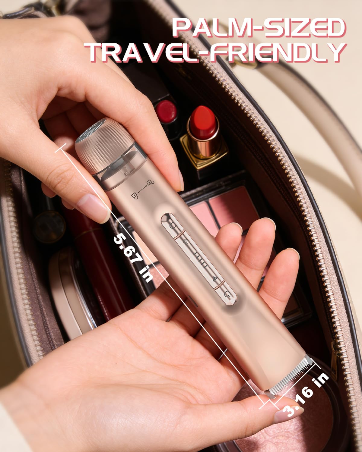 HOWSYKI bikini trimmer compact 2-in-1 travels easily for on-the-go grooming
