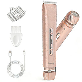 HOWSYKI bikini trimmer rose gold close-up for gentle precision on delicate areas