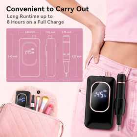 Hoxida Type‑C charging port on a compact cordless nail drill for quick power