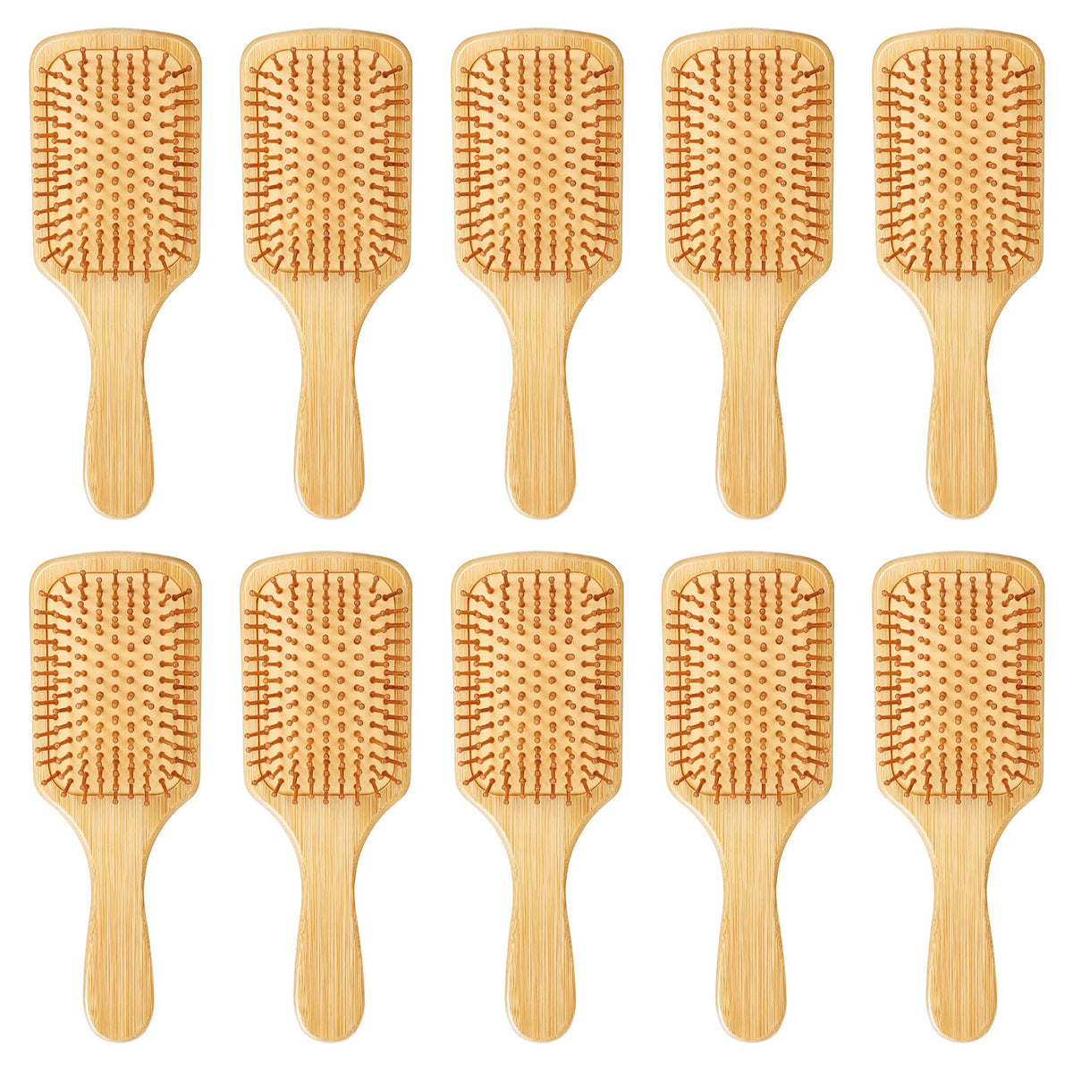 Hpmjz anti-static bamboo brushes tame frizz during styling