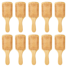 Hpmjz anti-static bamboo brushes tame frizz during styling