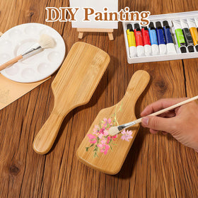 Hpmjz travel-friendly bamboo brush fits easily in a bag