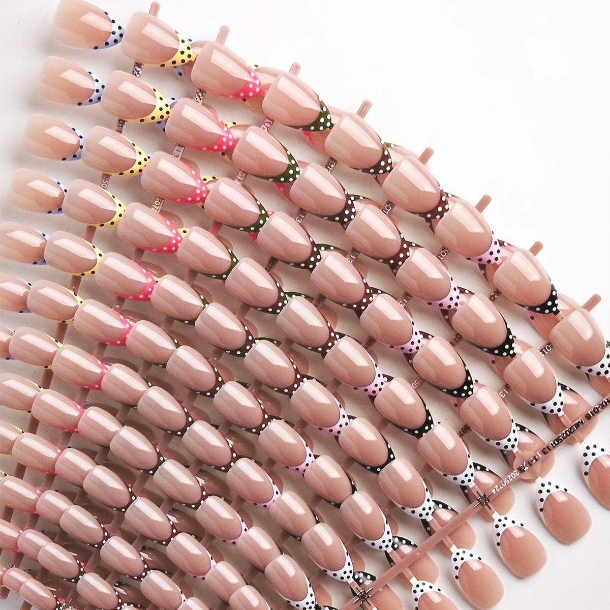 HPYFOI polka dots French tip nails for quick, stylish manicures