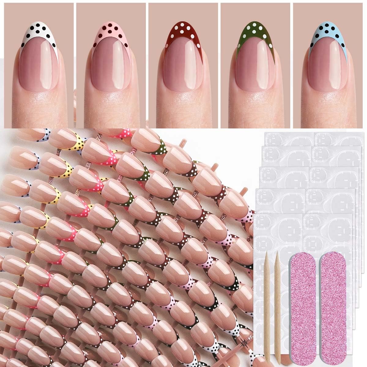 HPYFOI short almond press-ons perfect for fast at-home glam
