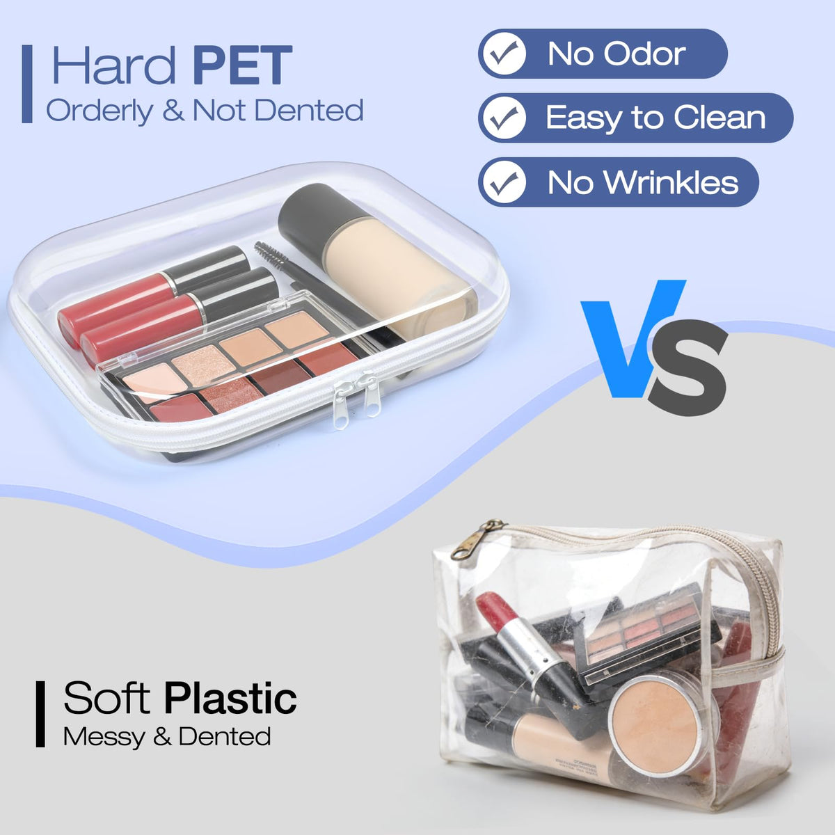 HQAUT versatile multi-use organizer works as cosmetic bag, toiletry case, or tech pouch.